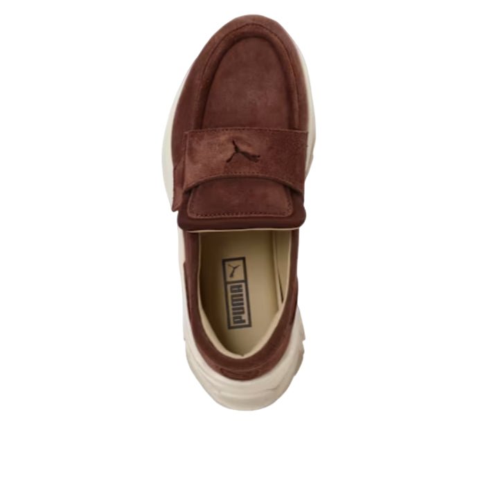 (WMNS) PUMA Suede Loafers 'Chestnut Brown Warm White' 406969-02 - Image 4