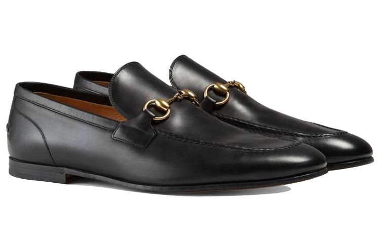 Gucci Jordaan Leather Loafers 'Black' 406994-BLM00-1000 - Image 3