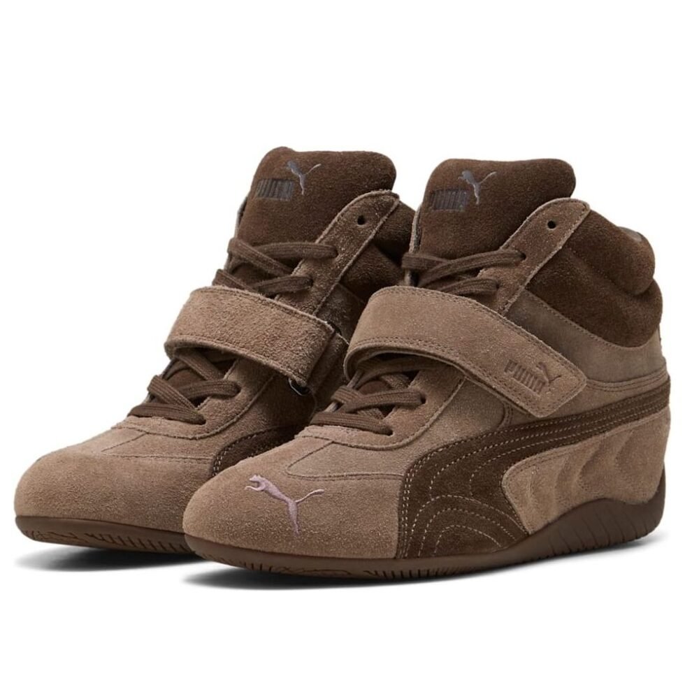 (WMNS) PUMA x Alexander McQueen Speedcat Mid Wedge 'Brown' 407878-01 - Image 2
