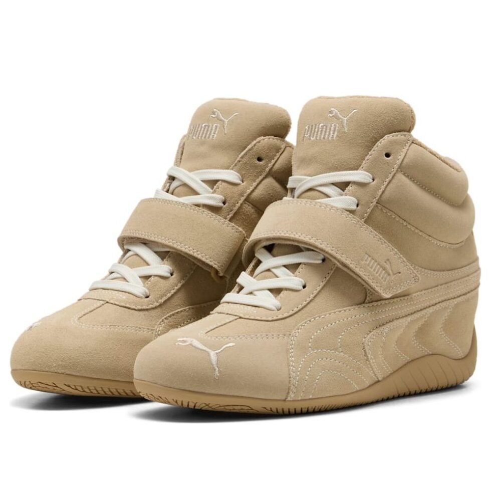 (WMNS) PUMA x Alexander McQueen Speedcat Mid Wedge 'Beige' 408118-01 - Image 2