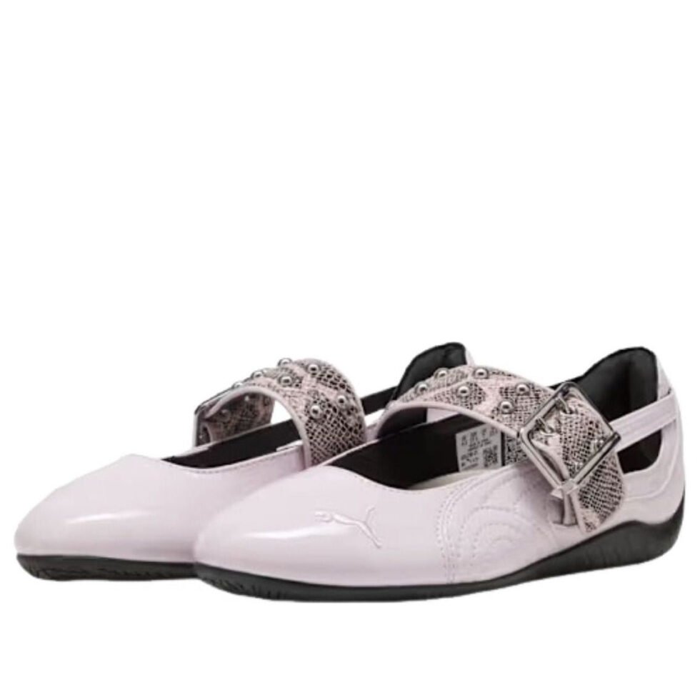 (WMNS) PUMA Speedcat Ballet Dress Up II 'Powder Pink Black' 408266-01 - Image 2