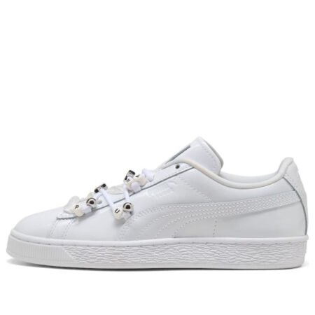 (WMNS) PUMA Suede Bloom Patent 'White Feather Gray' 409001-01