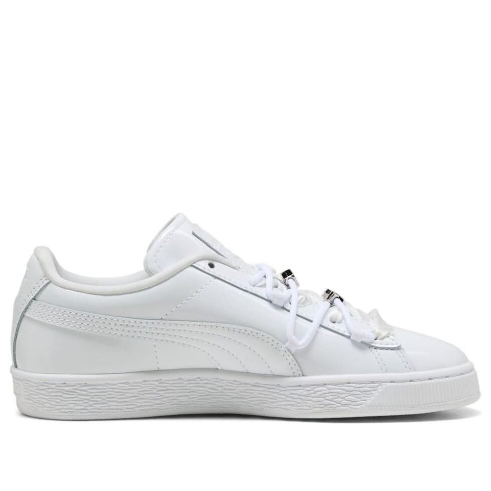 (WMNS) PUMA Suede Bloom Patent 'White Feather Gray' 409001-01 - Image 2