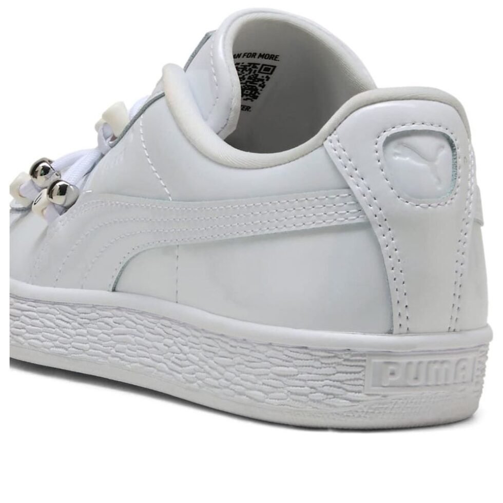 (WMNS) PUMA Suede Bloom Patent 'White Feather Gray' 409001-01 - Image 4