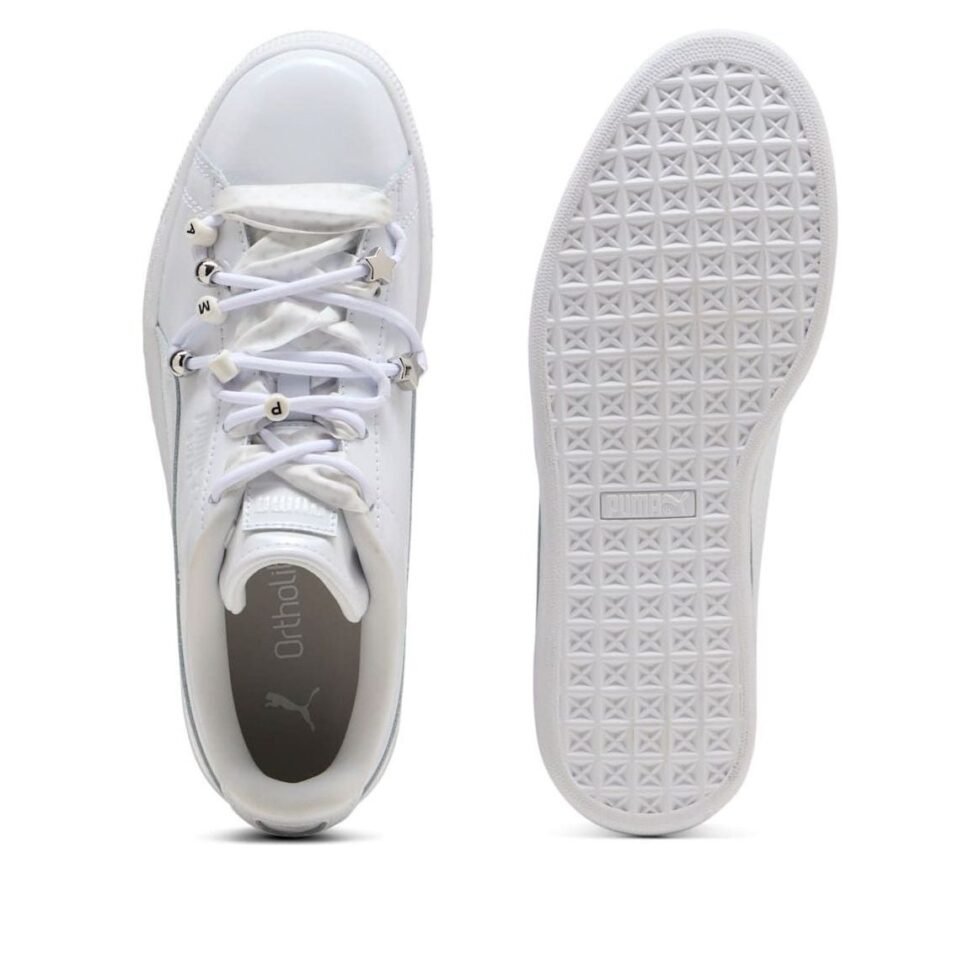 (WMNS) PUMA Suede Bloom Patent 'White Feather Gray' 409001-01 - Image 5