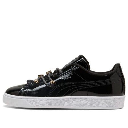 (WMNS) PUMA Suede Bloom Patent 'Black White' 409001-02