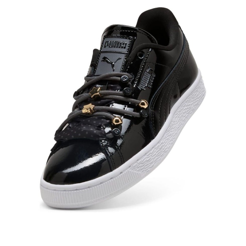 (WMNS) PUMA Suede Bloom Patent 'Black White' 409001-02 - Image 3