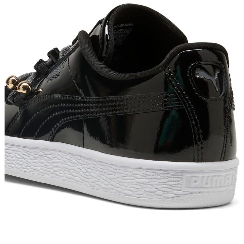 (WMNS) PUMA Suede Bloom Patent 'Black White' 409001-02 - Image 4