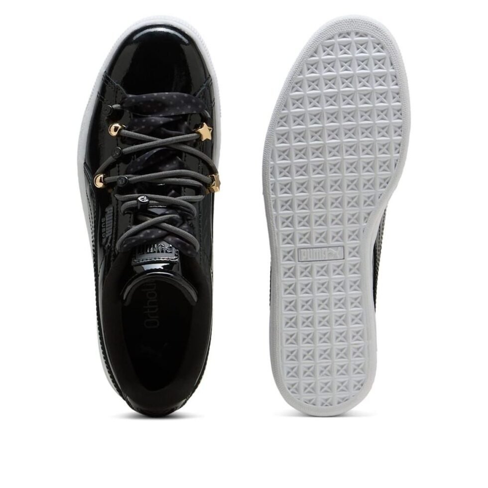 (WMNS) PUMA Suede Bloom Patent 'Black White' 409001-02 - Image 5