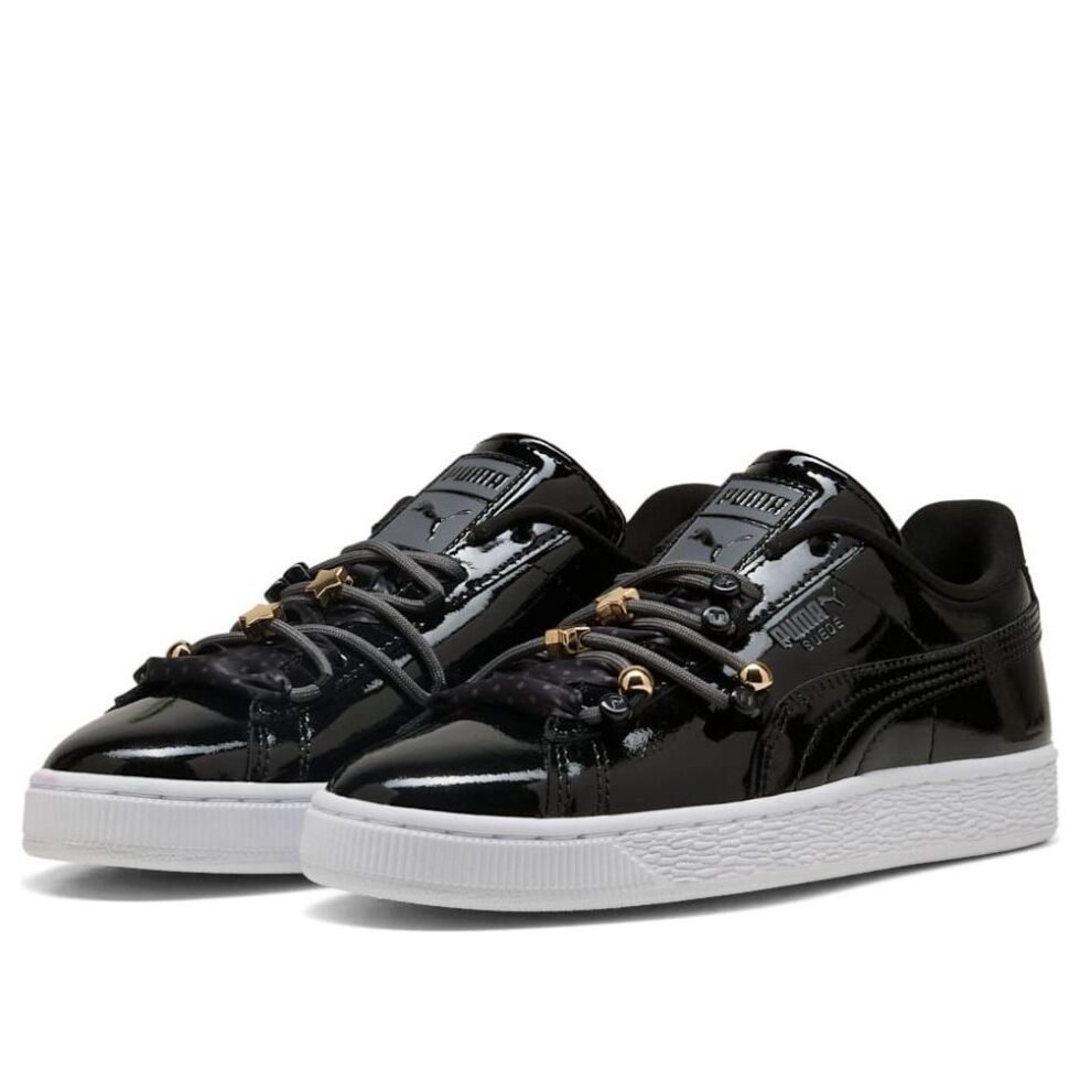 (WMNS) PUMA Suede Bloom Patent 'Black White' 409001-02 - Image 6