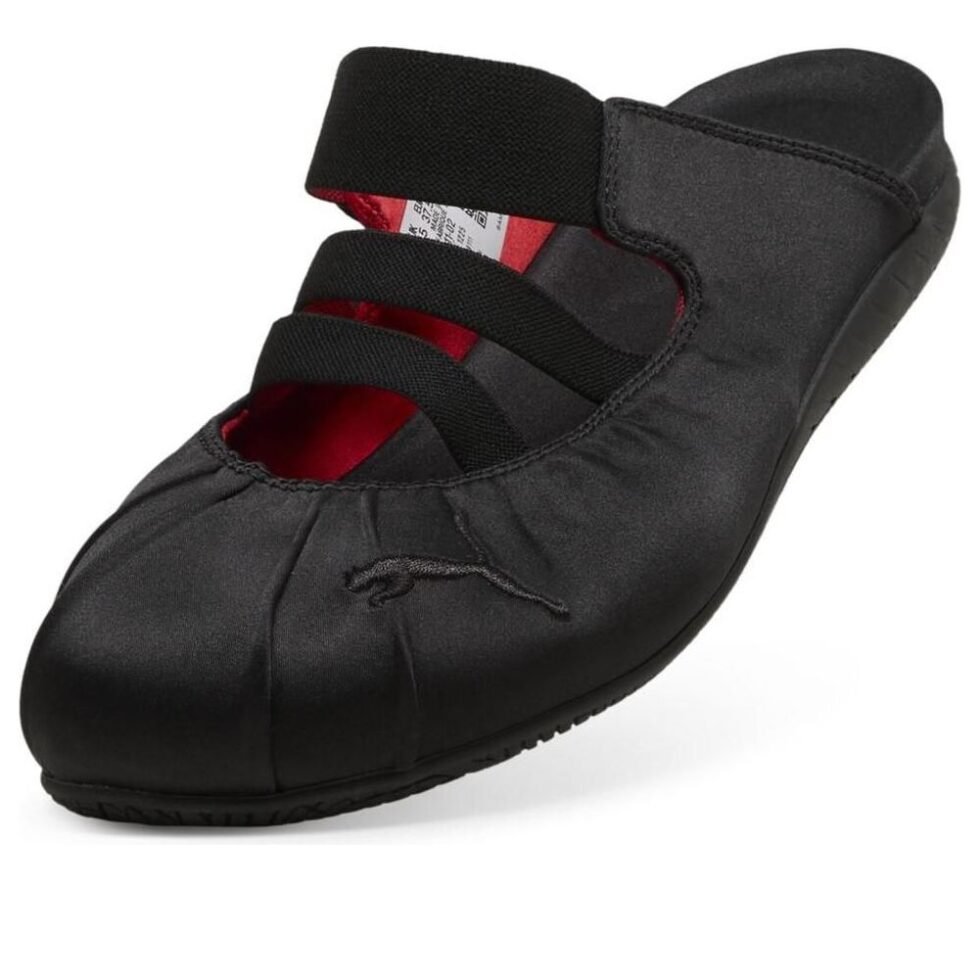 (WMNS) PUMA Speedcat Mule Satin 'Black Red' 409911-02 - Image 6