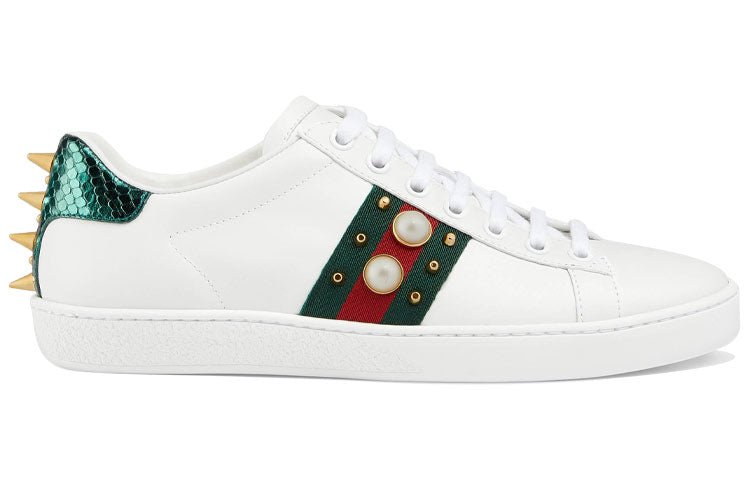 (WMNS) Gucci Ace Studded 'White' 431887-02JP0-9064 - Image 2