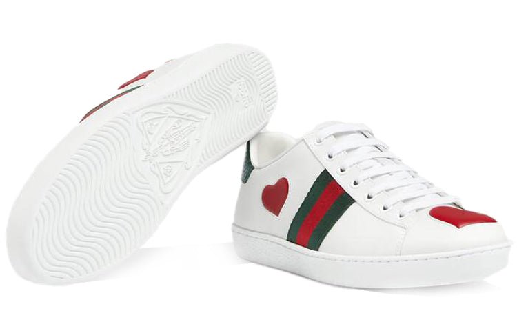 (WMNS) Gucci Ace Low 'Heart' 435638-02JS0-9074 - Image 5