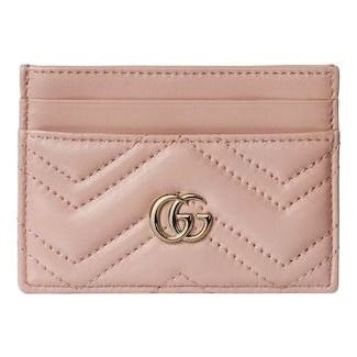 (WMNS) Gucci 26 GG Marmont Card Holder Wallet 'Pink Beige' 443127-AAFAX-5753