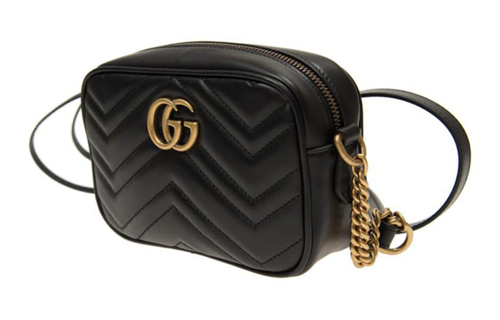 (WMNS) Gucci GG Marmont Logo Messenger Bag Black Classic 448065-DTD1T-1000 - Image 3