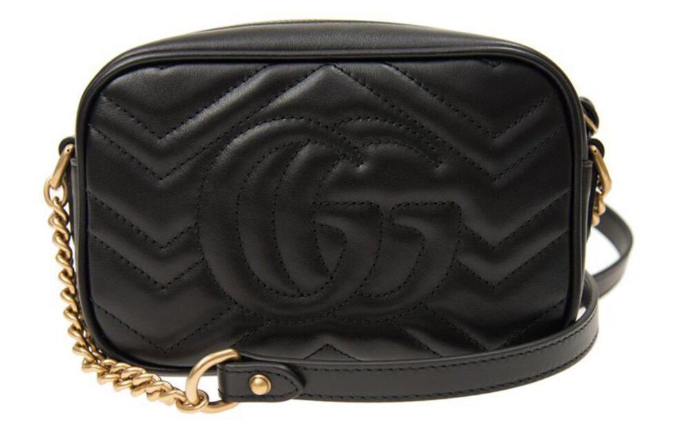 (WMNS) Gucci GG Marmont Logo Messenger Bag Black Classic 448065-DTD1T-1000 - Image 4