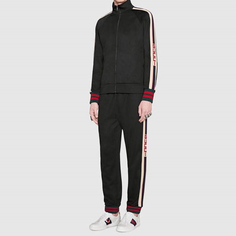 Gucci Technical Track Jacket 'Stripe Classic Black' 474634-X5T39-1008 - Image 2