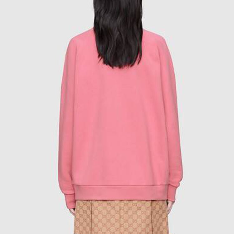 (WMNS) Gucci Animal Print Round Neck Long Sleeve Sweater For Pink 489677-X9N17-5681 - Image 3