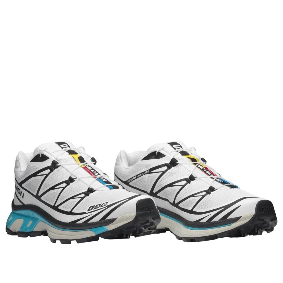 SALOMON XT-6 'Black White Blue Curacao' 491433 - Image 2