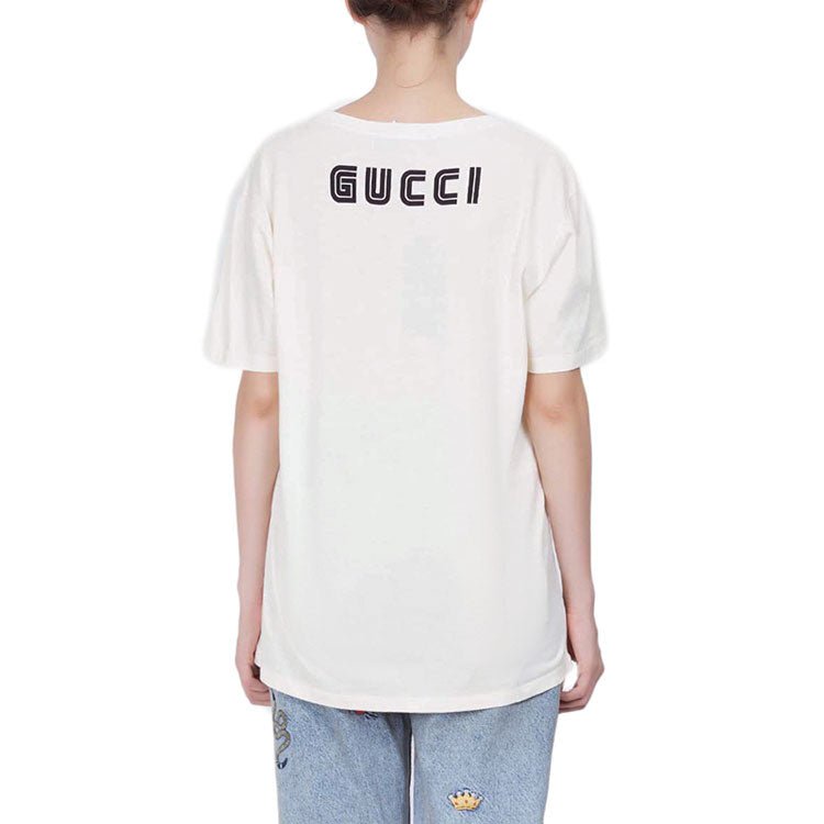(WMNS) Gucci Bunny Pattern Crewneck Short Sleeve For White 492347-X3M80-7550 - Image 3
