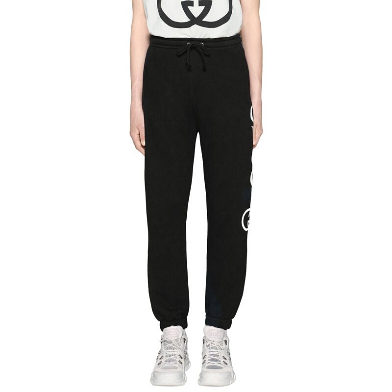 Gucci Logo Printing Casual Sports Pants Black 497252-X3Q37-1082 - Image 2