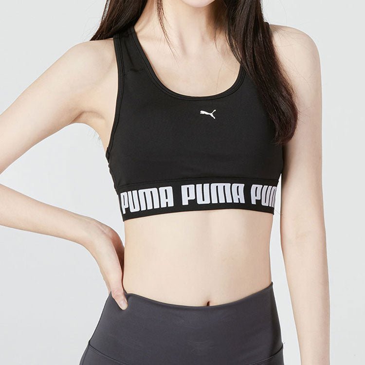 (WMNS) PUMA Training Strong Bra Top Medium Support 'Black' 522001-01 - Image 3