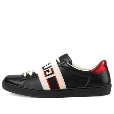 Gucci Ace Stripe Leather 'Black' 523469-OFIVO-1076