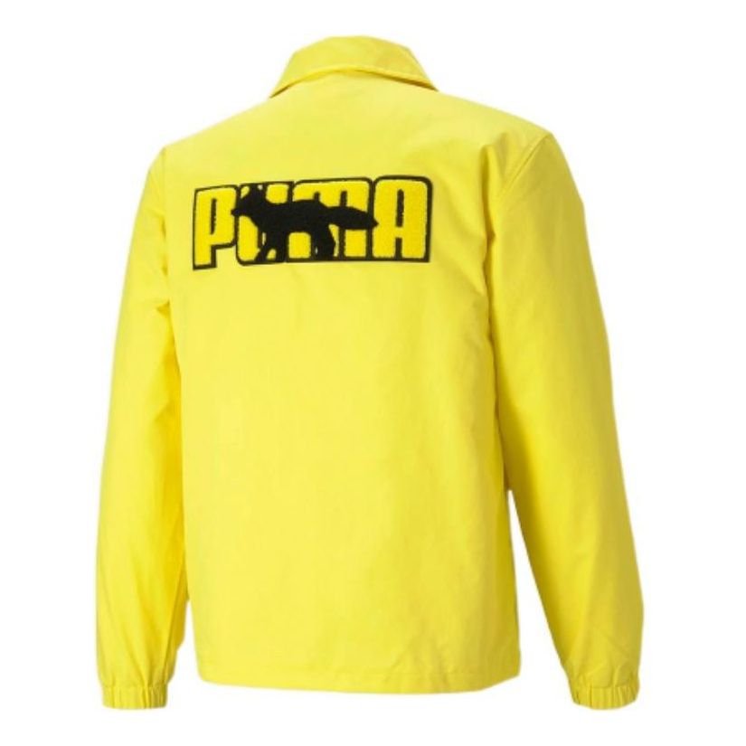 PUMA x Maison Kitsune Unisex Coach Jacket Yellow 530430-30