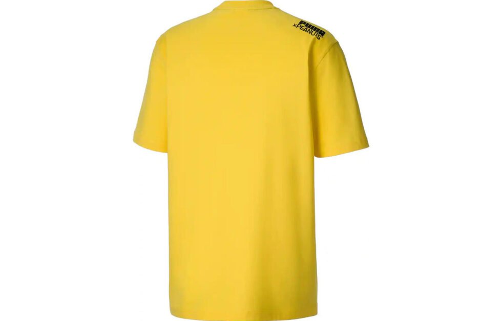 PUMA x Peanuts T-Shirt 'Yellow Black' 530616-37 - Image 2
