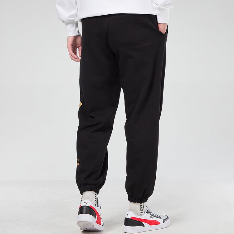 PUMA YOTOX Sweatpants 'Black Red' 531300-01 - Image 3