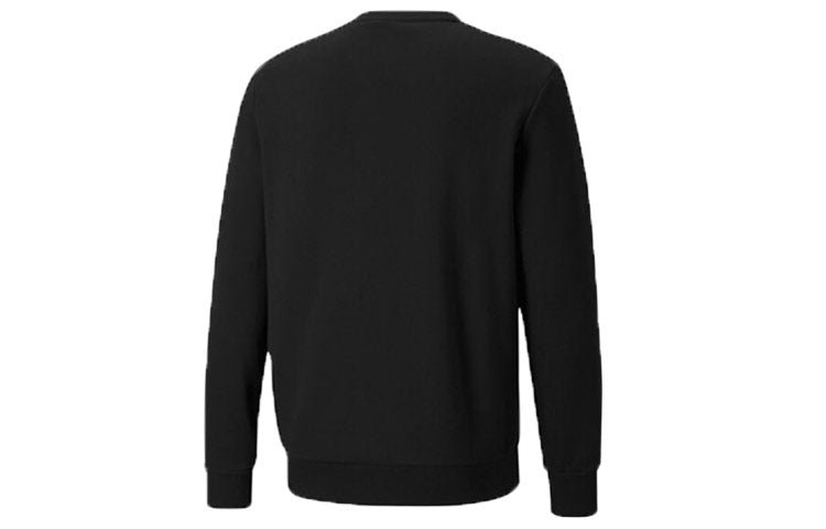 PUMA Classics Logo Crew Bronzing Large Logo Sports Round Neck Pullover Black 531367-51 - Image 2