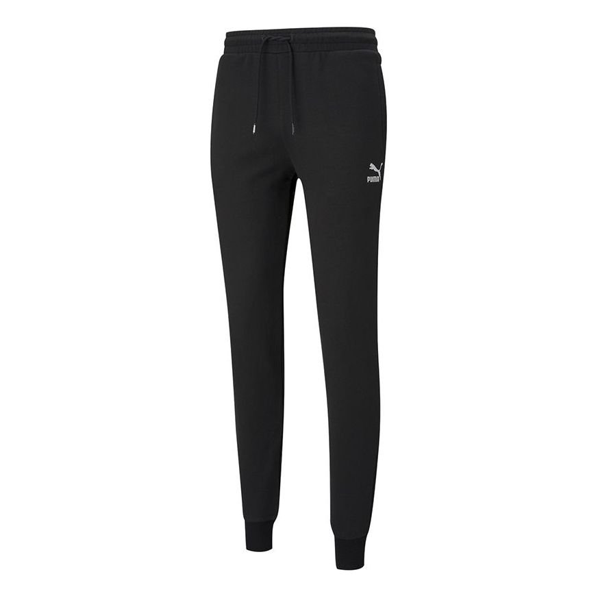 PUMA Classics Athleisure Casual Sports Breathable Lacing Long Pants Black 531375-01