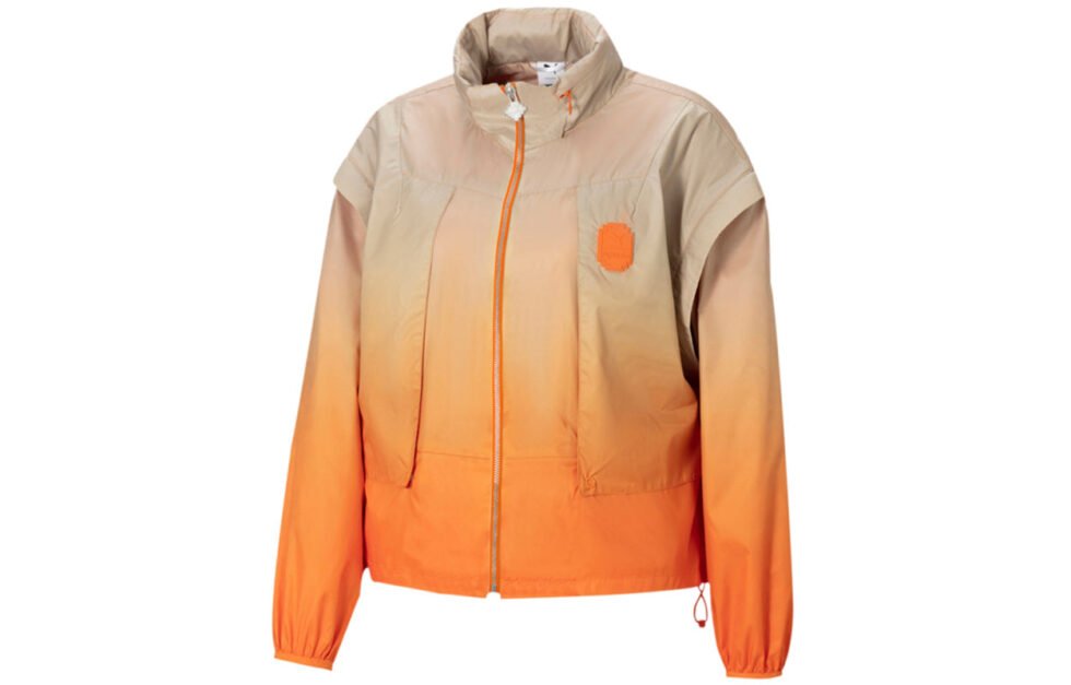 (WMNS) PUMA x PRONOUNCE Printing Hooded Jacket Orange 532147-29 - Image 3