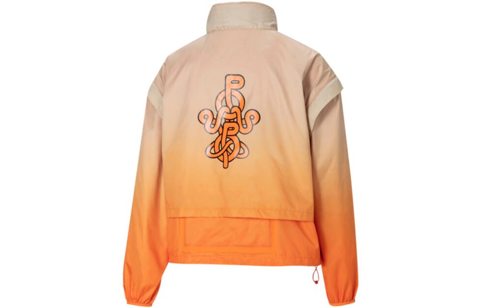 (WMNS) PUMA x PRONOUNCE Printing Hooded Jacket Orange 532147-29 - Image 4