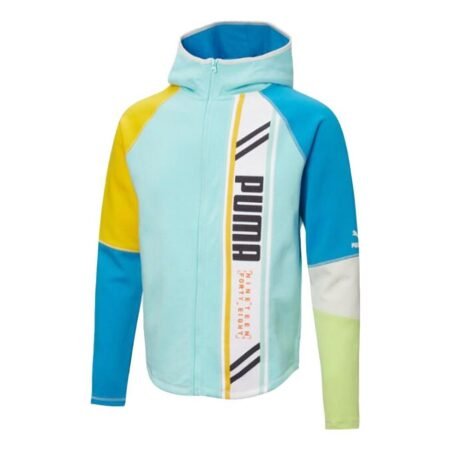 PUMA Panelled Logo Jacket 'Blue White Yellow' 532183-05