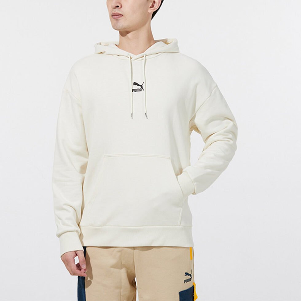 PUMA Small Logo Hoodie 'White' 533114-73 - Image 2