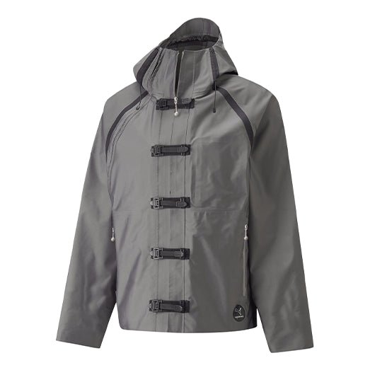 PUMA x PRONOUNCE Crossover Casual Solid Color hooded Long Sleeves Jacket Silver 534030-76