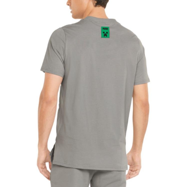 PUMA X Minecraft Graphic Tee 'Grey' 534374-76 - Image 4