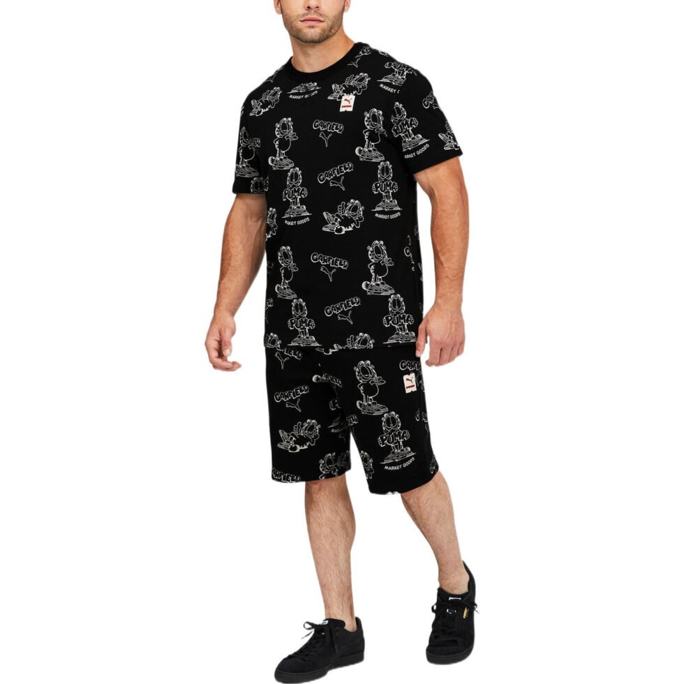 PUMA x GARFIELD Printed Tee 'Black' 534434-01 - Image 3