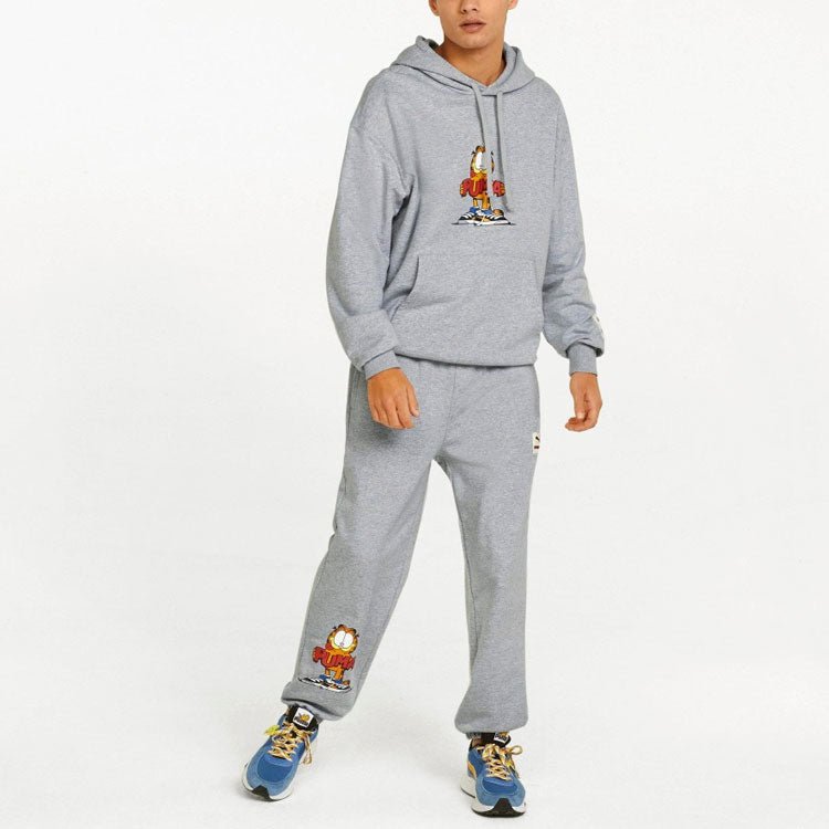 PUMA x GARFIELD Sweatpants 'Grey' 534436-04 - Image 3