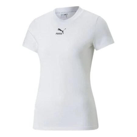 (WMNS) PUMA Classics Slim T-Shirt 'White' 535610-02