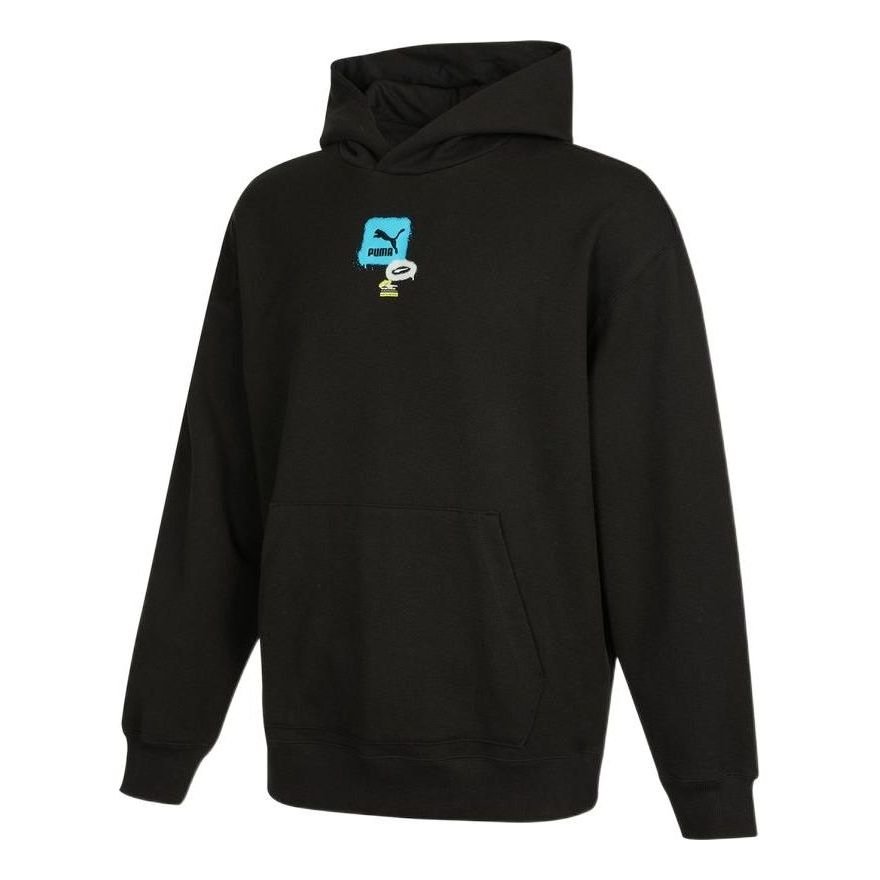 PUMA Oversize Trend Graphic Logo Hoodie 'Black' 536061-01