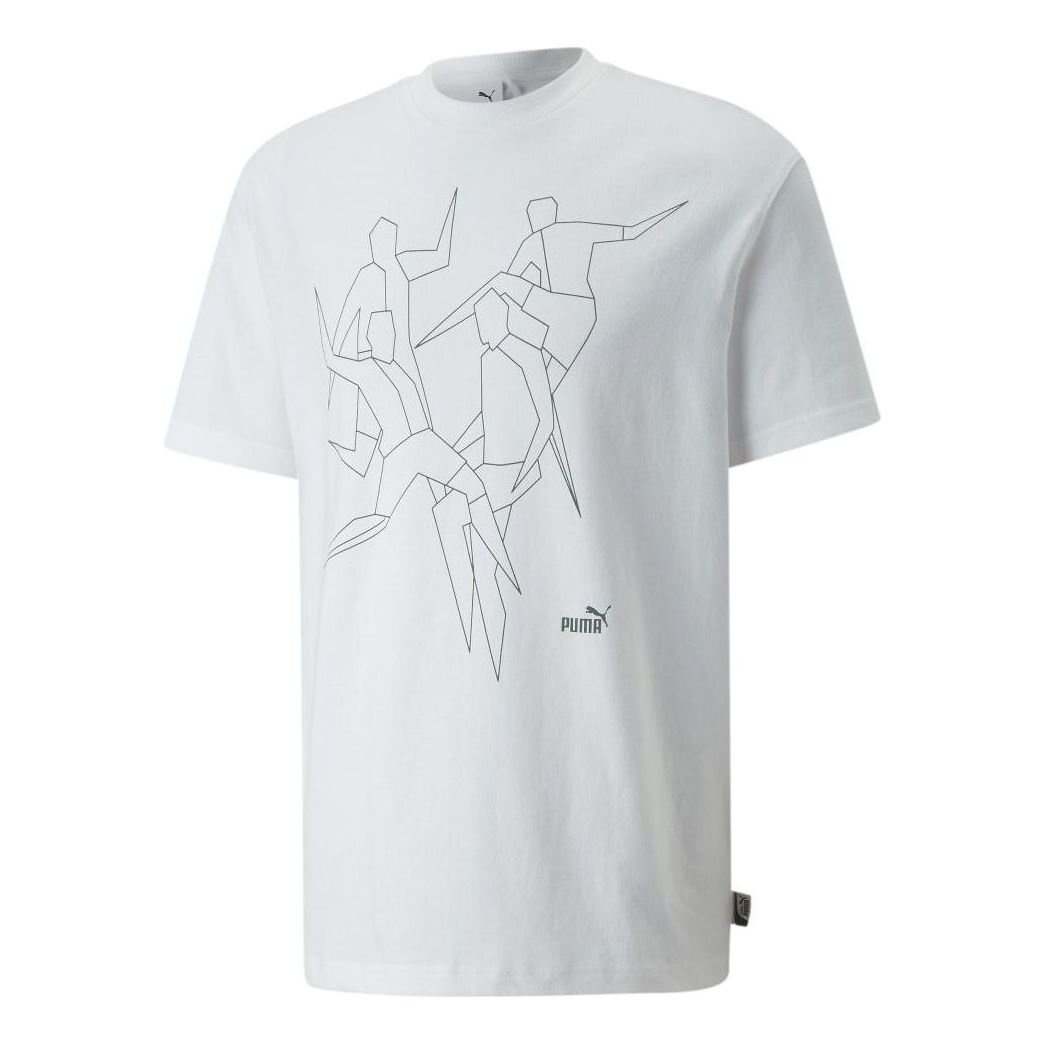 PUMA Lounge Graphic Tee 'White' 536853-02