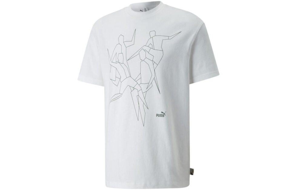 PUMA Lounge Graphic Tee 'White' 536853-02 - Image 2