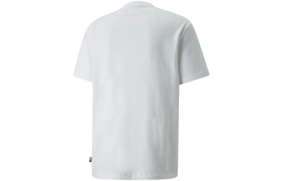 PUMA Lounge Graphic Tee 'White' 536853-02 - Image 3