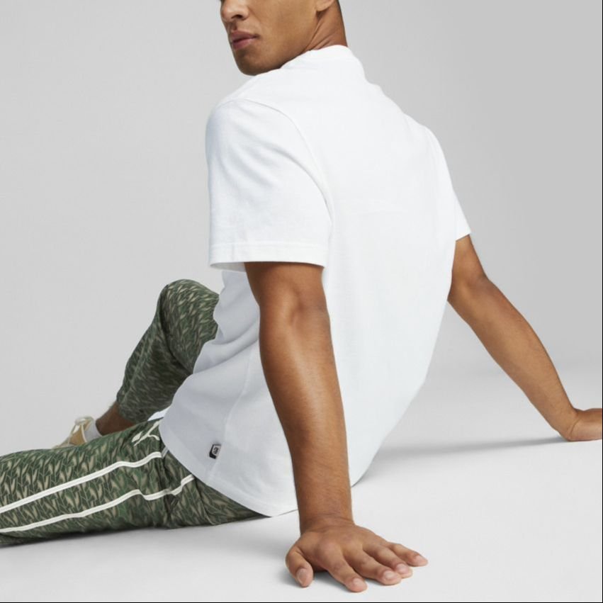 PUMA Lounge Graphic Tee 'White' 536853-02 - Image 6