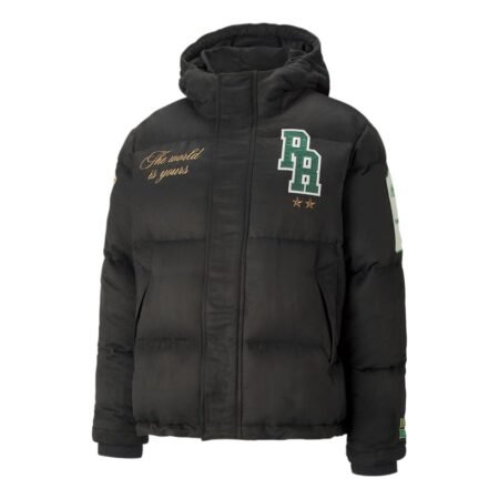 PUMA x RHUIGI Faux Leather Down Jacket 'Black' 539693-01