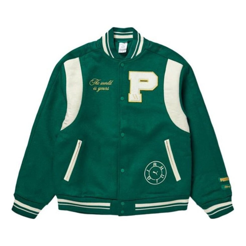 PUMA X RHUIGI Varsity Jacket 'Green' 539695-94