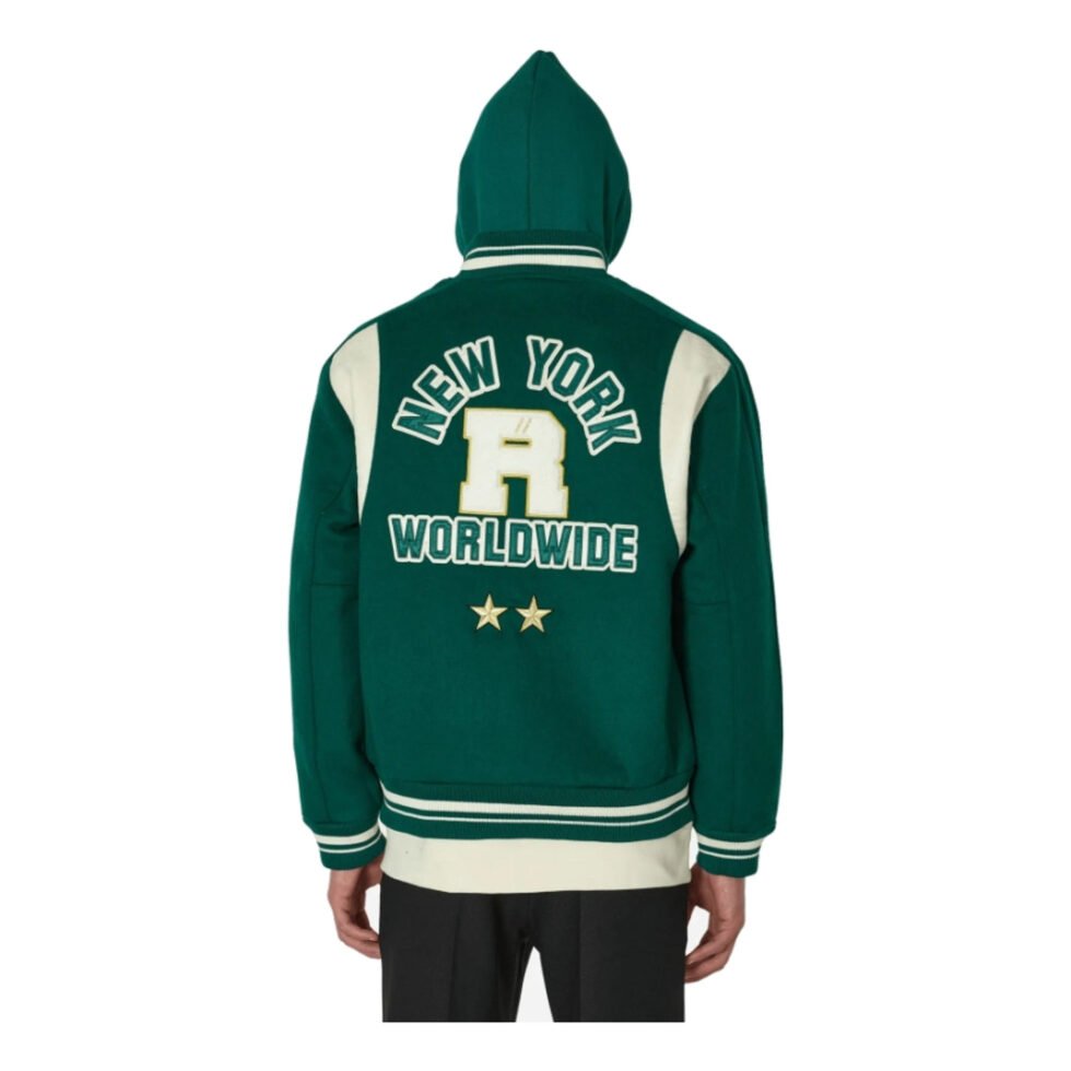 PUMA X RHUIGI Varsity Jacket 'Green' 539695-94 - Image 3