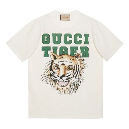 Gucci SS22 Tiger cotton T-shirt 'White' 548334-XJD3X-9095